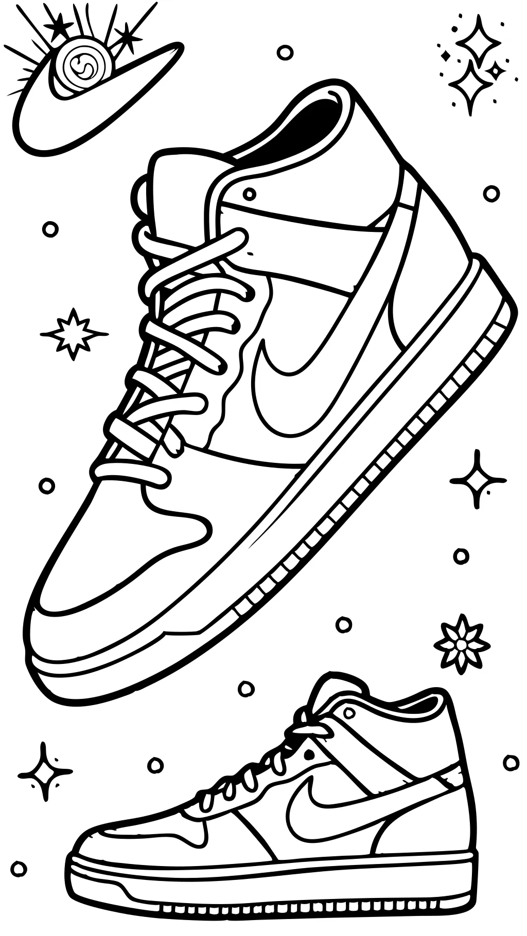 coloriage nike dunks